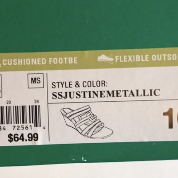 Metallic Wedge Sandals - Picture 5 of 5